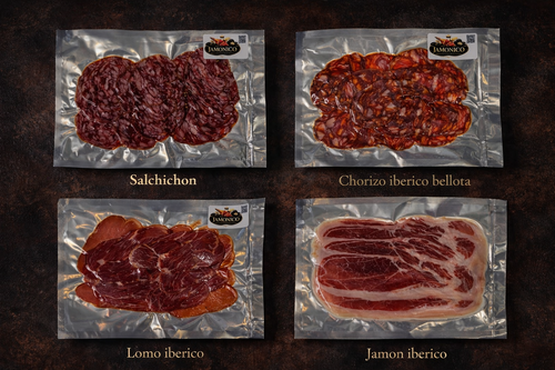 Iberian Tasting Set – Jamon, Lomo, Chorizo & Salchichon (4 × 150g)